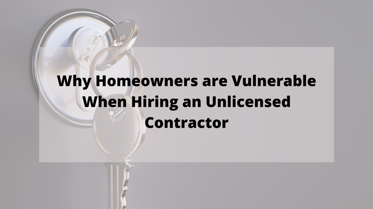 Unlicensed contractor